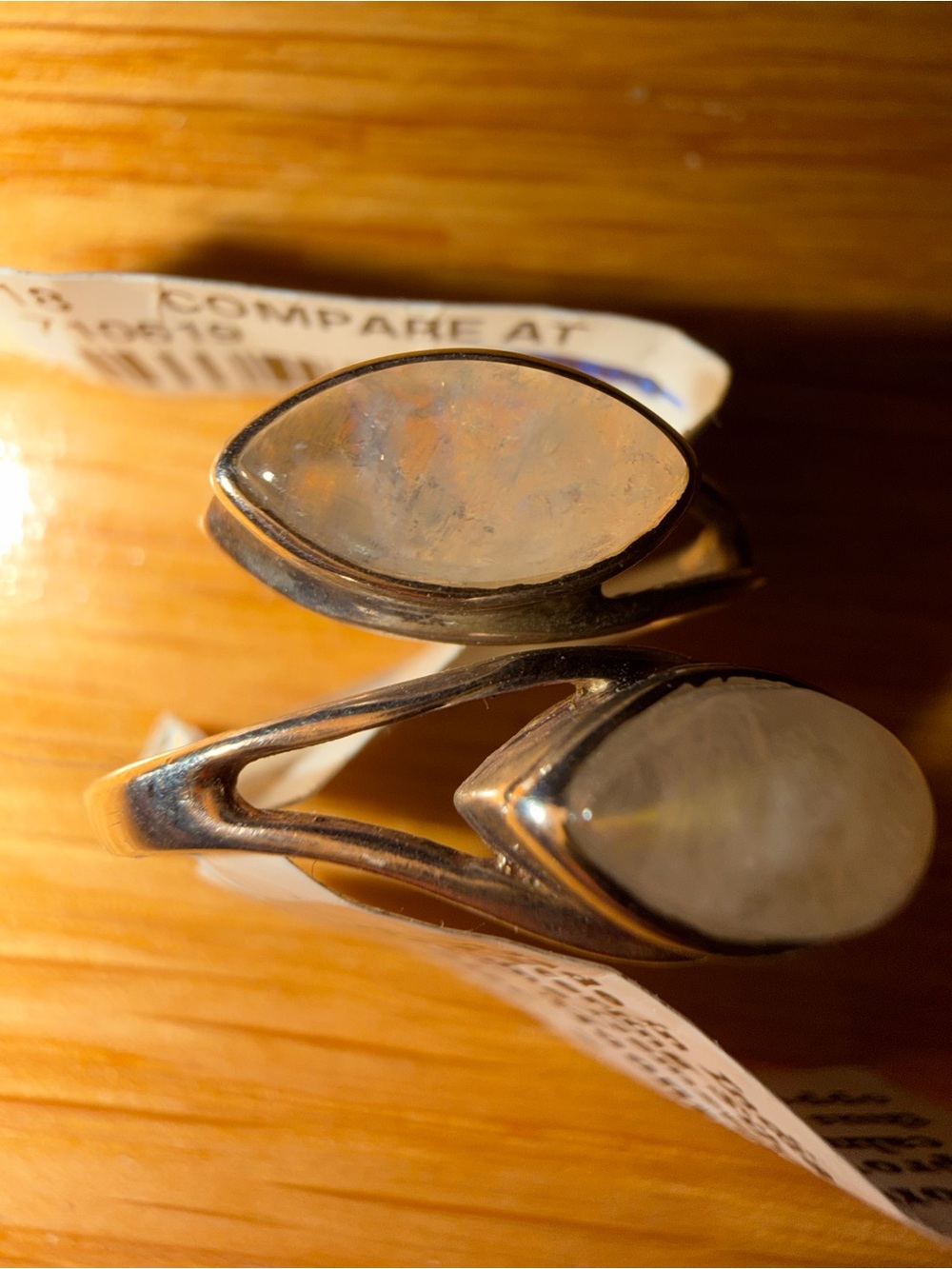 Sterling Silver Rainbow Moonstone Wrap Ring NWT